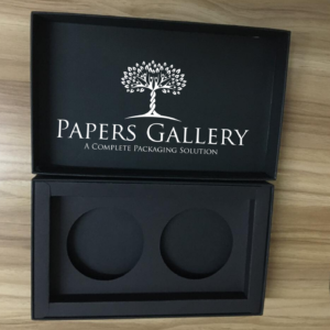 Black Die Cut Paper Custom Product Shape Box