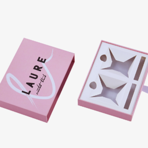Pink Printed with Paper Inset Box