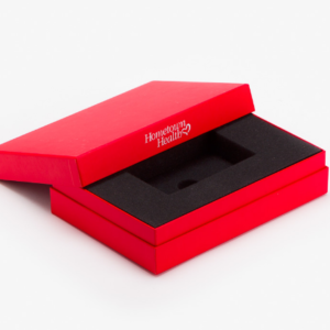red-two piece box with insert