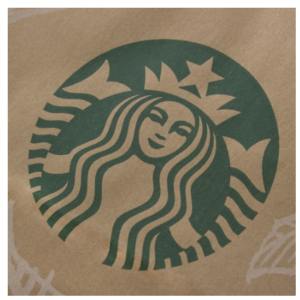 Printed Brown Twisted Handel Carry Bag