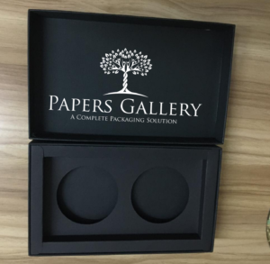 Black Die Cut Paper Custom Product Shape Box