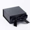 Black Emboss Printed With Ribbon Box