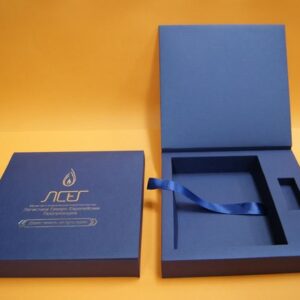 Book Style Closure With Ribbon Box